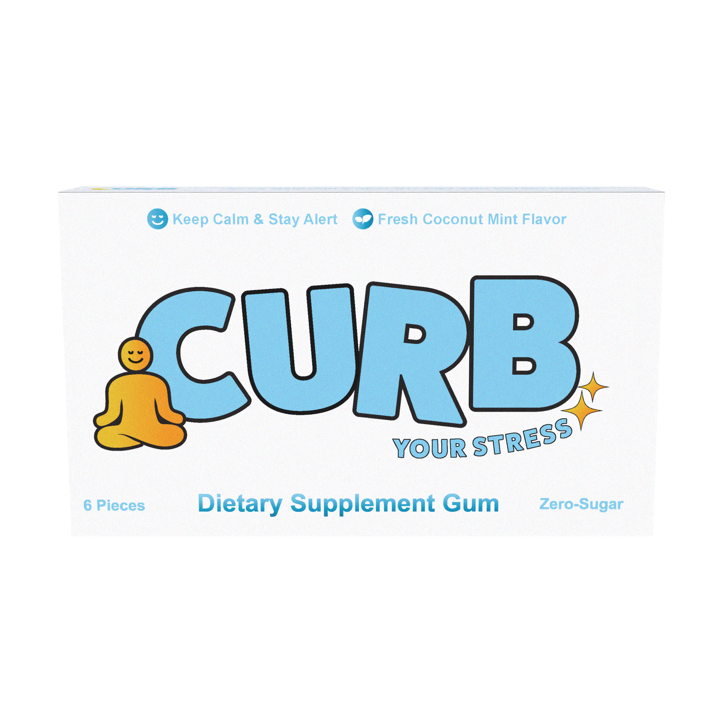 Stress Relief Gum - Coconut Mint